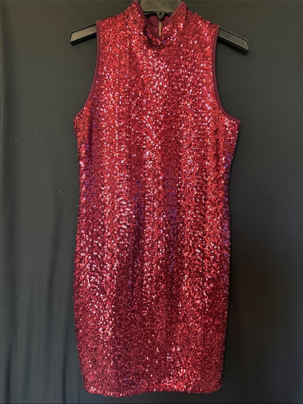 Kensie Red Sequin Mini Sheath Dress